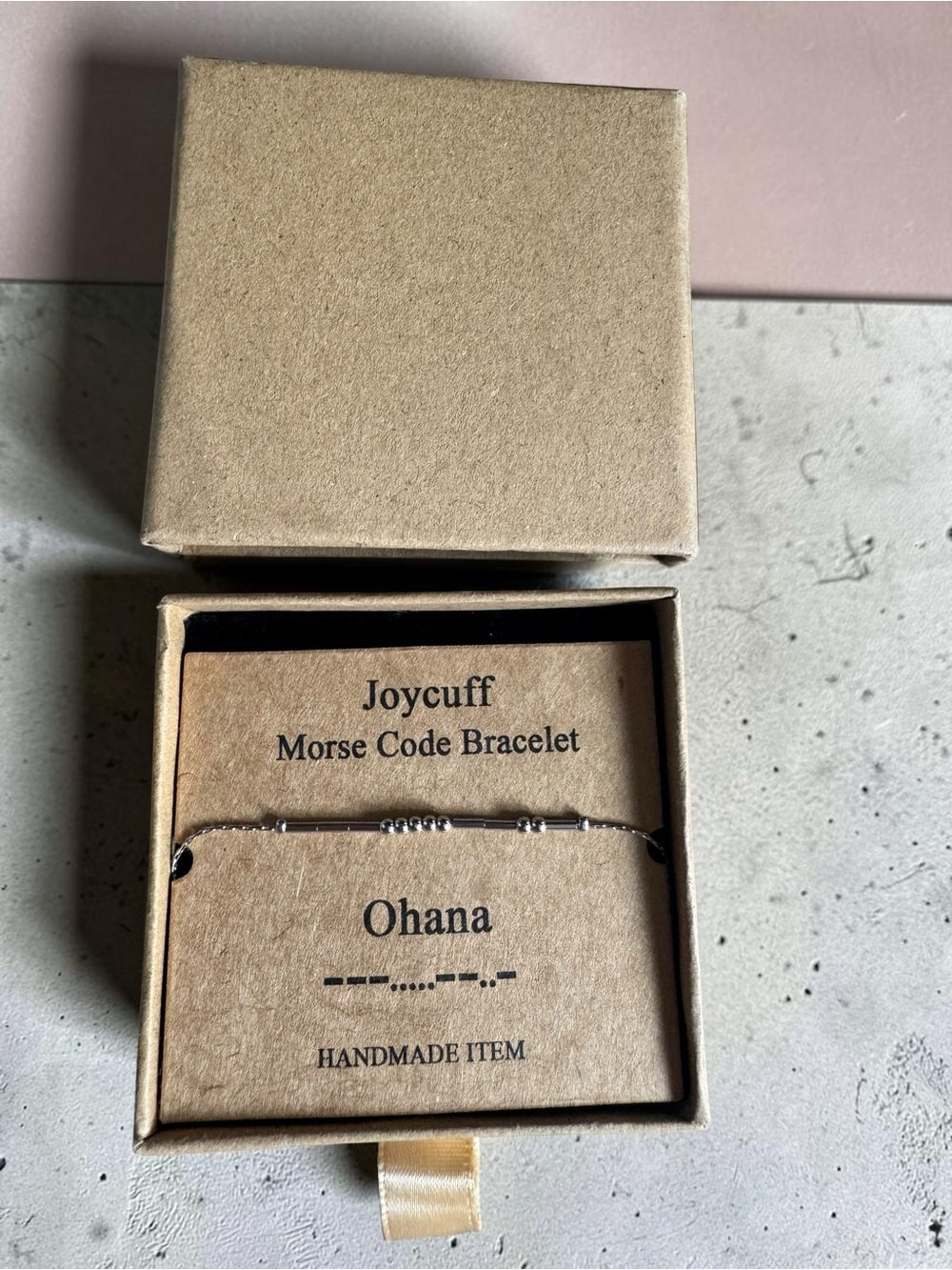 Joycuff Ohana Morse Code Bracelet in Silver
